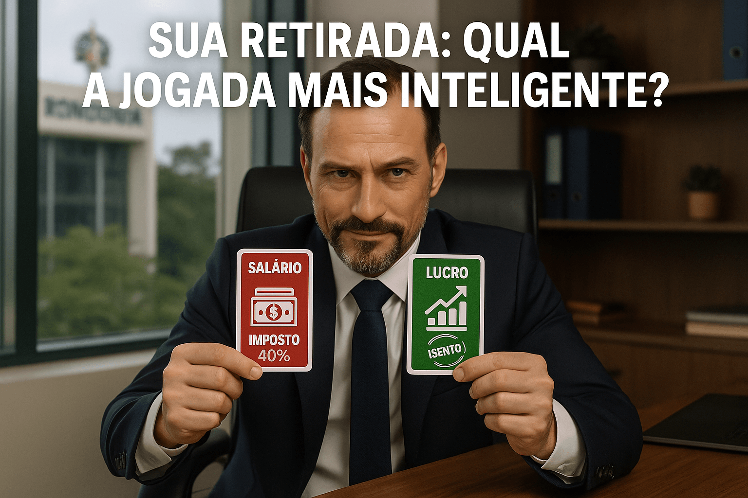 Sócio de empresa em Rondônia decidindo a melhor forma de remuneração entre pró-labore e distribuição de lucros.